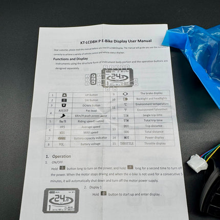 KT LCD8H Display Unit For KT Controllers Only