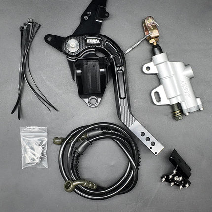 Surron Ultra Bee Footbrake Setup With Dual Calliper Disc Guard