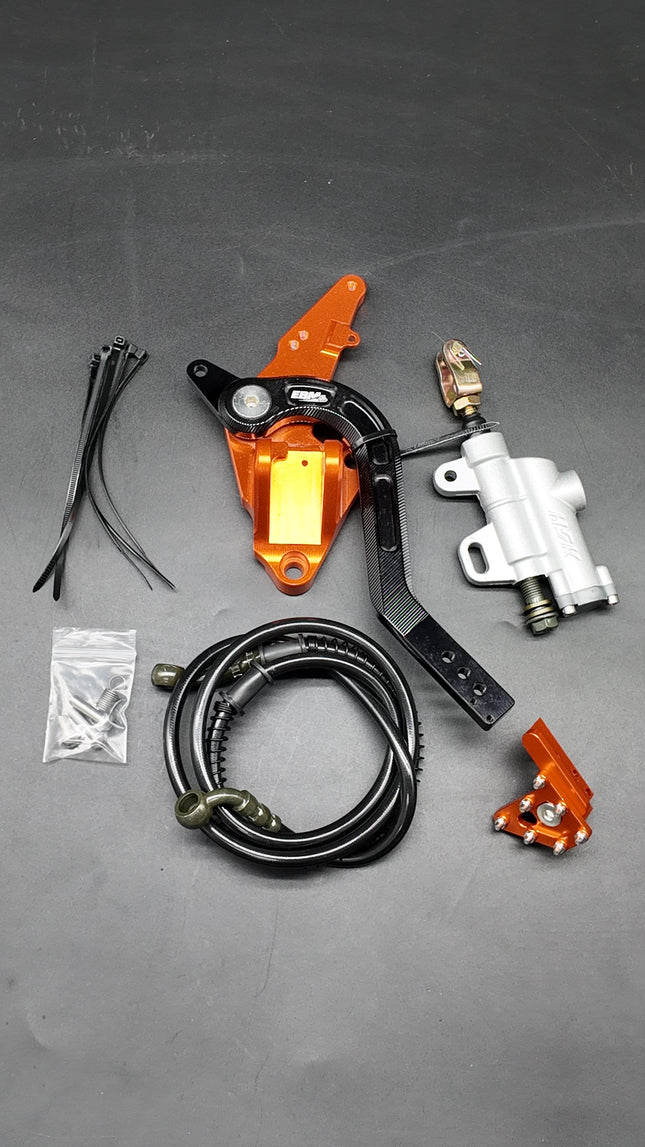 Surron Ultra Bee Footbrake Setup With Dual Calliper Disc Guard