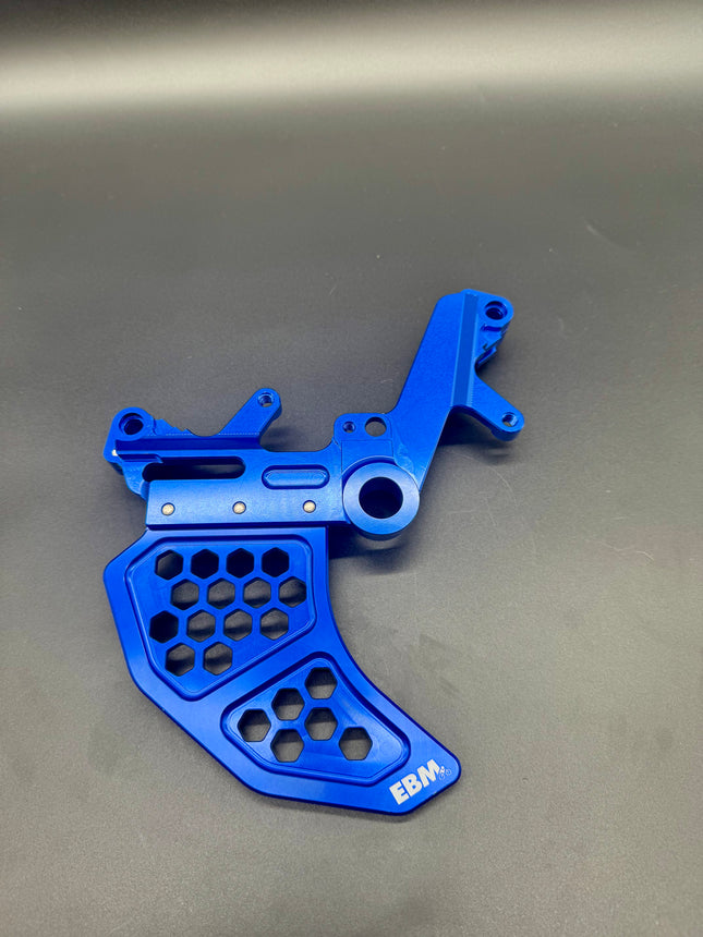 Surron Ultra Bee Footbrake Setup Blue With Dual Calliper Disc Guard