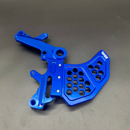 Surron Ultra Bee Footbrake Setup Blue With Dual Calliper Disc Guard