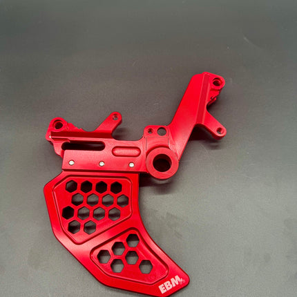 Surron Ultra Bee Footbrake Setup Red With Dual Calliper Disc Guard
