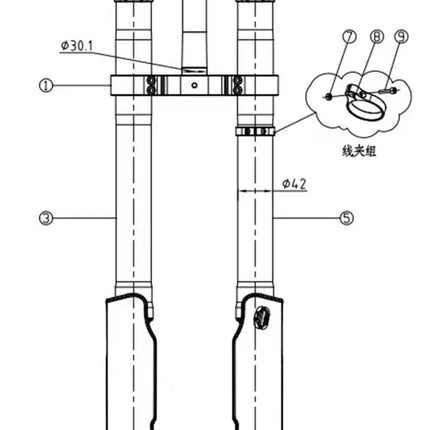 KKE Front Forks 20x110mm Axle