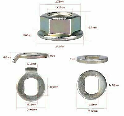 Hub motor axle set with washers and rubber cover image 1