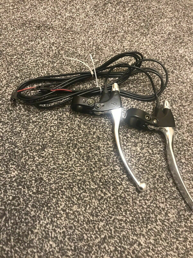 Silver E-bike Cut Off Sensor Brake Levers (JST 2pin) image 0