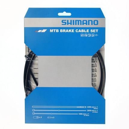 Shimano MTB brake cable set with stainless steel inner wire, black
