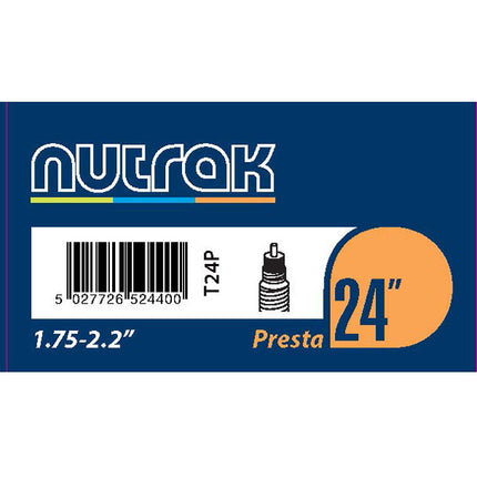 Nutrak 24"x1.75-2.2 Presta Valve Inner Tube